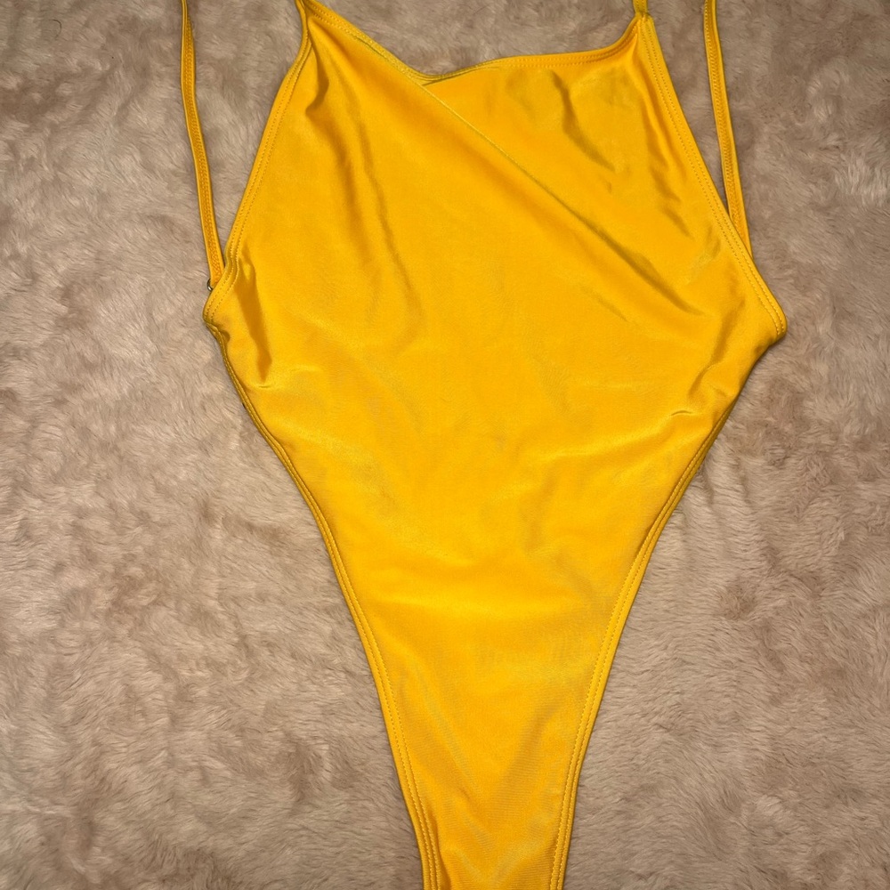 Mustard Yellow Thong Monokini